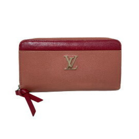 Louis Vuitton Wallet Zippy Long Boudoir Rose Leather Me Lock Pink - Picture 1 of 9